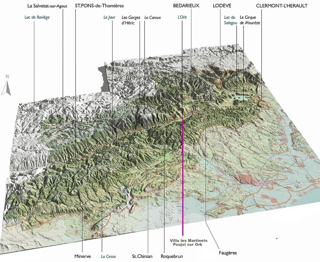 Villa Les Martinets-Piscine-Jacuzzi-Voie Verte-Gorges D'Heric-Massif Du Caroux Mons Olargues 34600 Le Poujol-sur-Orb エクステリア 写真